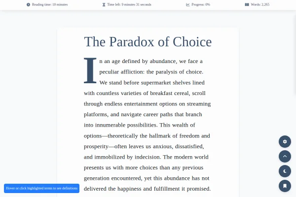 Screenshot of Responsive Text
