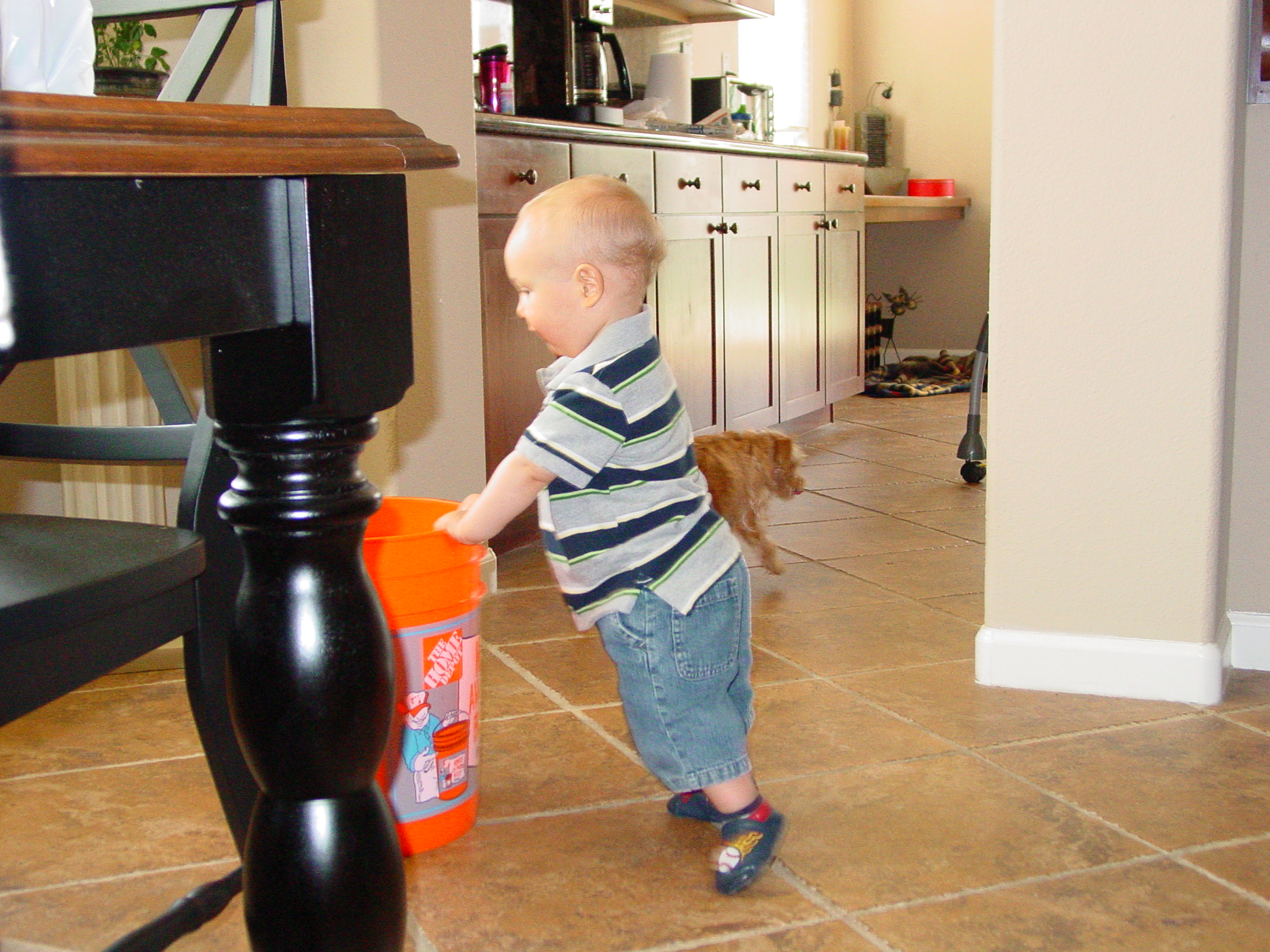 Tyler, a Bucket, & Dad with a Camera…