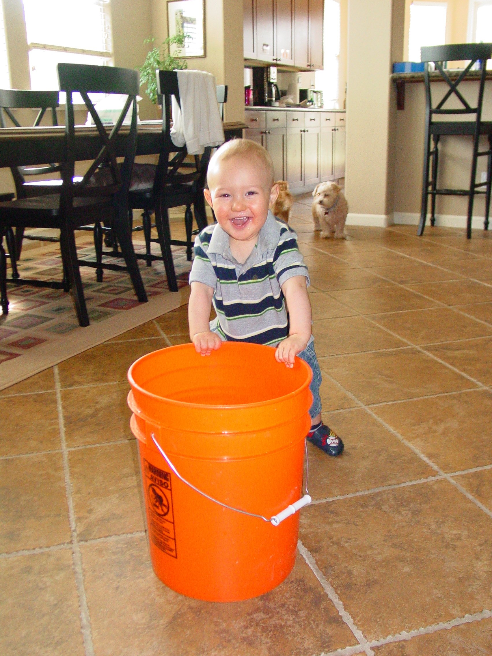 Tyler, a Bucket, & Dad with a Camera...