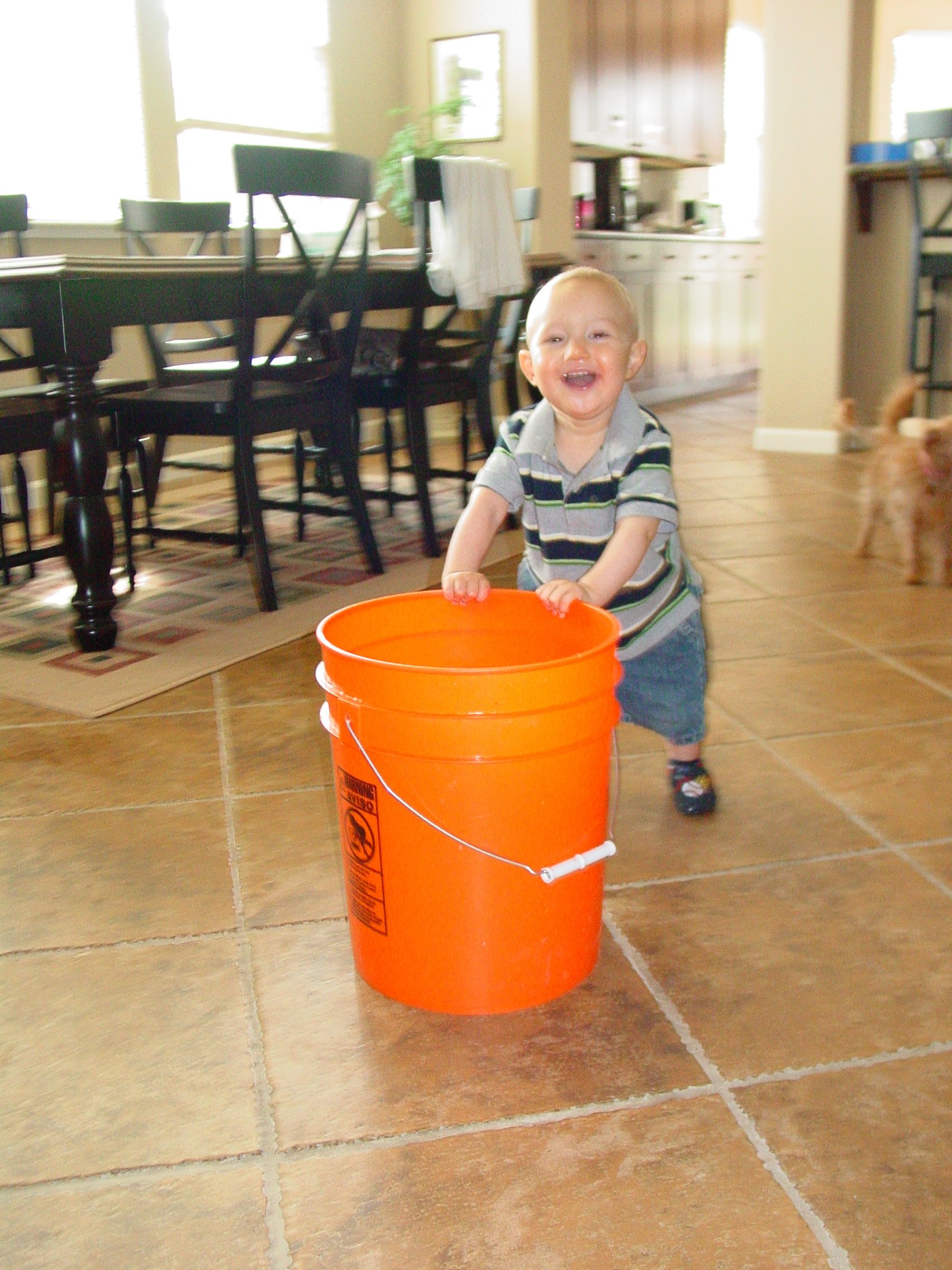 Tyler, a Bucket, & Dad with a Camera...