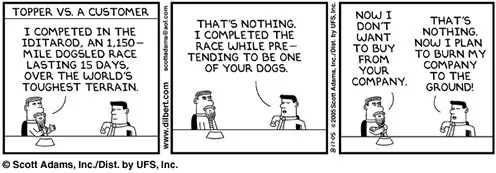 Second panel of Dilbert's The Topper comic strip