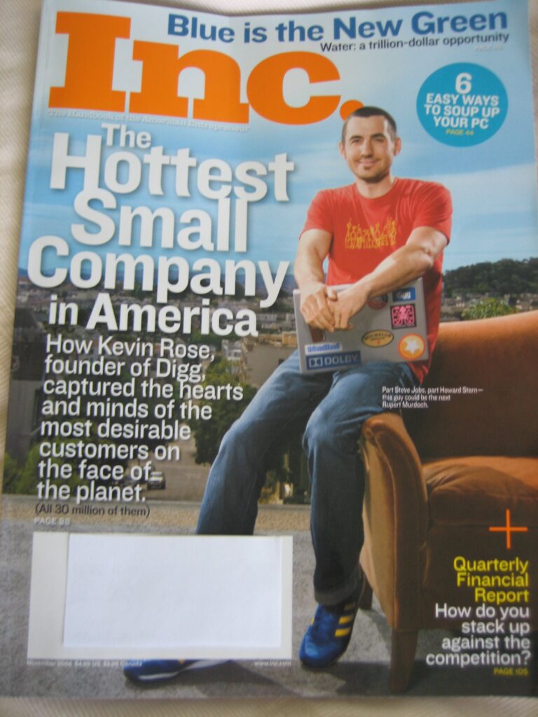 Kevin Rose Inc. Magazine Cover