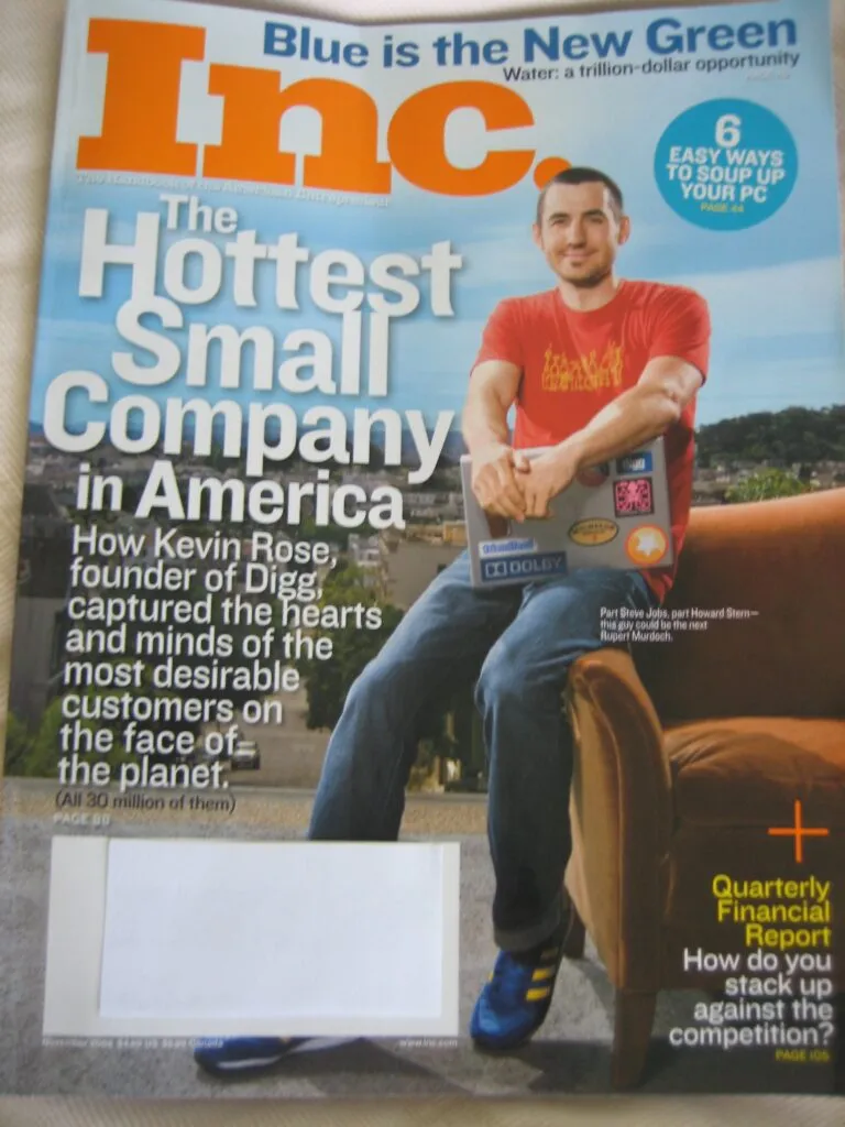 Kevin Rose Inc. Magazine Cover