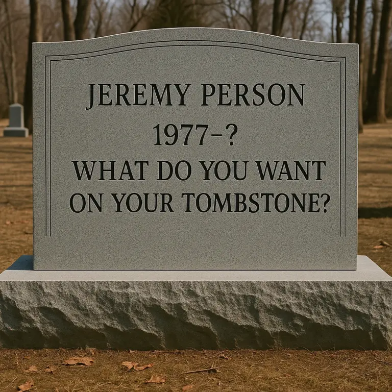 What Do You Want On Your Tombstone?