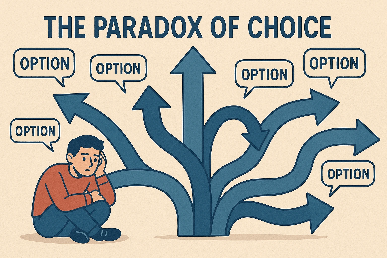The Paradox of Choice - Many options leading to decision paralysis