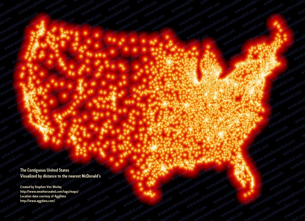 Map of every McDonalds in the US