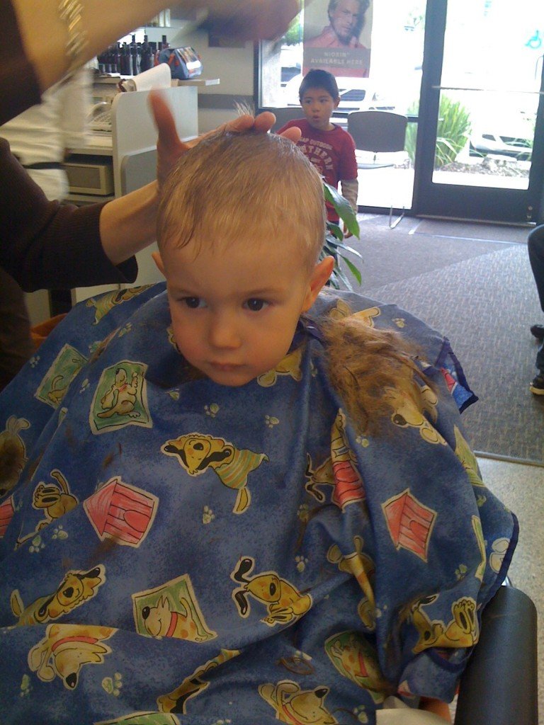 Tyler’s first big boy haircut