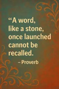 A Word Is Like A Stone