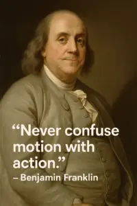 Never Confuse Motion With Action