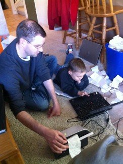 Tyler Helping Me With My Latest Tech Project