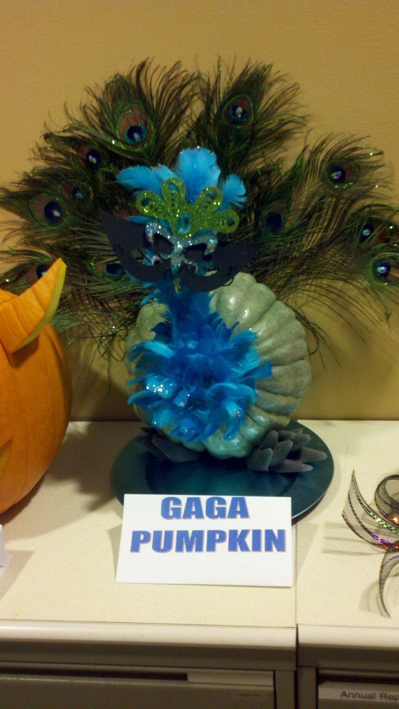 Floral pumpkin contest at work